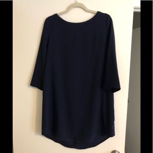 Navy mini shift dress